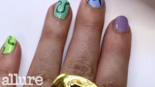 Squiggle Nail Art 🎨  MinuteMani [upl. by Tannenwald]