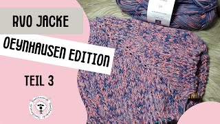 Biankas RVO  Oeynhausen KAL  Strickjacke Raglan von Oben  Teil 3  Ärmelmaschen still legen [upl. by Anthia]