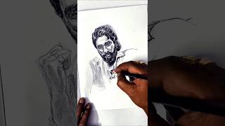 Pushpa 2 The Ruler  Allu Arjun  Charcoal Pencil Drawing  art charcoal drawing pushpa trend [upl. by Josephson]