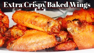 The SECRET To Crispy Oven Baked Chicken Wings [upl. by Tilagram]