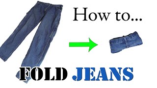 Army Packing Hack How to Fold Jeans for Travel  Compact Efficient Roll Vacation  Road Trips [upl. by Collen110]