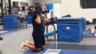 FullKneeling Dumbbell Overhead Press [upl. by Olaf]