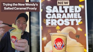 Trying the New Salted Caramel Frosty from Wendys wendys fastfood eating foodreview Frosty [upl. by Monetta]