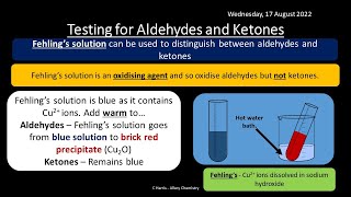 CIE Topic 17 Carbonyl Compounds REVISION [upl. by Rudie]