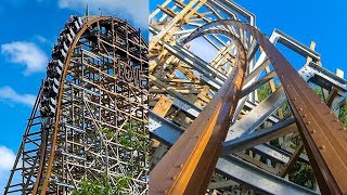 Riding Untamed Roller Coaster at Walibi Holland MultiAngle 4K Onride POV [upl. by Ramal165]