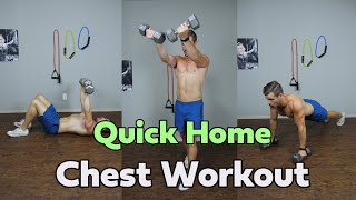 Quick Home Chest Workout for Beginners Using Dumbbells [upl. by Lazes593]