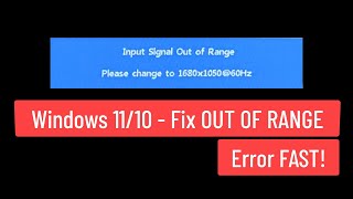 Windows 1110  Fix OUT OF RANGE Error Fast [upl. by Nwahsiek]