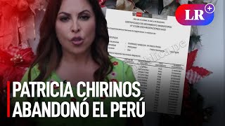 Patricia CHIRINOS ABANDONÓ el PERÚ tras asegurar que pedirían su detención [upl. by Niwrad]