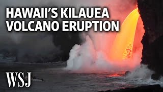 Lava Pours Steadily From Hawaiis Kilauea Volcano  WSJ [upl. by Reiniar]