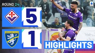 FIORENTINAFROSINONE 51  HIGHLIGHTS  La Viola triumph in goal fest  Serie A 202324 [upl. by Katuscha]