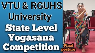 VTU  RGUHS  State level University Yoga Competition  Women Yoga Competition  YOGA Vatayanasana [upl. by Amory]