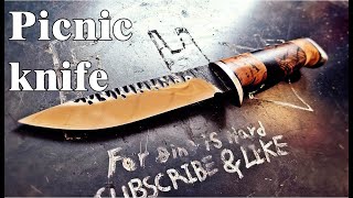 Make a picnic knife from plow pieces [upl. by Nnyrb]