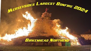 Largest Bonfire on Merseyside at Birkenhead North end Ilchester Park [upl. by Suired]