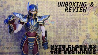 Seiya The Beginning  Myth Cloth EX  La myth Cloth Apestada  Unboxing y review Español [upl. by Costa]