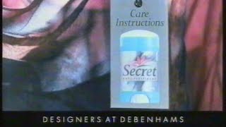 Debenhams advert promoting Secret  Broadcast 2nd November 1999 Channel 4 UK [upl. by Gagnon]