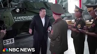 Kim Jong Un visits military academy as North Korea set to celebrate its founding anniversary [upl. by Anilatsyrc169]