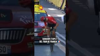 Ganador etapa 2 del Tour de Francia Kévin Vauquelin 🚴‍♂️🔥 cycling ciclismo tdf tourdefrancia [upl. by Anitsua]