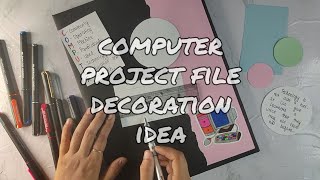 Easy Computer project file decoration idea Simple Computer project file notebook decoration idea [upl. by Tammara]