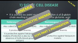 NORMOCYTIC ANEMIA ALONG WITH PAST PAPER MCQS  FCPS PART 1 PREPARATION [upl. by Akfir]