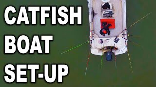 Catfish Boat Set Up  Tips for Rigging Your Catfishing Boat  How to Catch Catfish From Your Boat [upl. by Zorah]