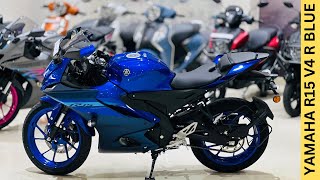 New Yamaha R15 V4 Racing Blue Colour Full Details Review ✅ Price amp Features ❤️ R15 V4 2024 [upl. by Paucker687]