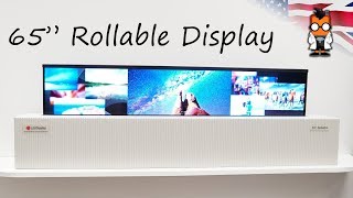 65quot Rollable TV by LG Display Demo at CES 2018 [upl. by Westbrooke]