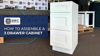 Assemble a Three Drawer Cabinet  RTA Cabinet Assembly [upl. by Carma]