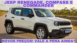 Jeep Renegade Compass e Commander Sobem de Preço Veja os Novos Valores [upl. by Marysa314]