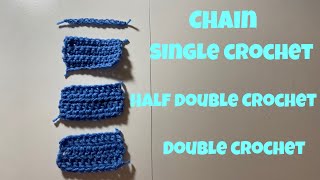 How To Crochet For Beginners the four basic crochet stitches [upl. by Seniag]