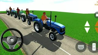 Indian tractor driving 3D game cartoon video  tranding gaming videos [upl. by Attaynek]