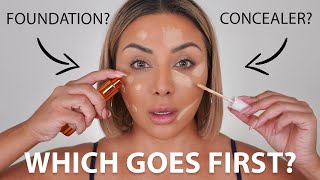 CONCEALER BEFORE OR AFTER FOUNDATION  NINA UBHI [upl. by Hotze]