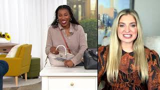 Dooney amp Bourke Saffiano Domed Zip Satchel on QVC [upl. by Anahsek]