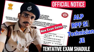 RRB New Exam SCHEDULE OUT NOW 🔥 RPF SI REVISED EXAM DATES Tentative Examination Notice [upl. by Annael]