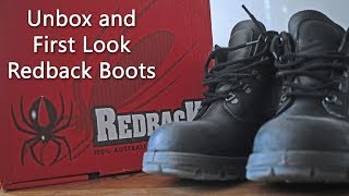 Redback Boots Unboxing and First look NEW pair [upl. by Bunny538]