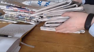 ASMR Sorting Through Newspapers Page Turning Whispering Intoxicating Sounds Sleep Help Relaxation [upl. by Elleinnad]