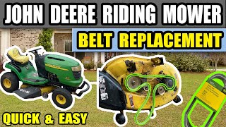 John Deere Mower Belt Replacement [upl. by Riorsson]