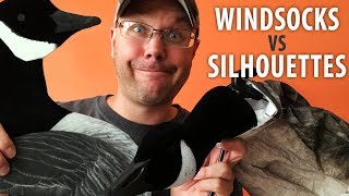 Windsocks VS Silhouettes  Which Decoy is Better for Canada Goose Hunting [upl. by Naillimxam]