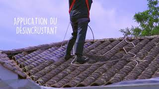 Rénovation dune toiture en tuiles avec lapplication dun hydrofuge incolore par Technitoit [upl. by Geirk]