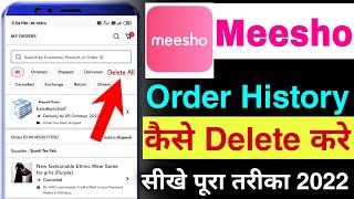 Meesho order history kaise delete kare  how to delete order history in meesho [upl. by Nyrraf]