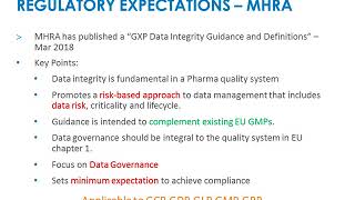 Webinar Regulatory Perspectives on Data Integrity  NSF International [upl. by Lennon417]