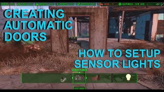 Creating Automatic doors and sensor lights Fallout 4 Contraptions Laser switches [upl. by Beera]