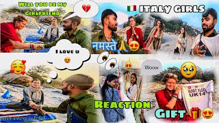 Akhir Kar Mill Hi gyi 😍 Italy Girls Vlog 🇮🇹  Public Reaction Vlog 👀❤️ SumitVloguk14 [upl. by Kayne]