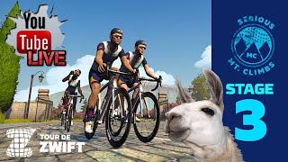 Lama LIVE Tour de Zwift 2021  STAGE 3 Ventoux  1700 Riders [upl. by Kutzer]