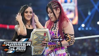 IYO SKY cashes in to become WWE Women’s Champion SummerSlam 2023 Highlights [upl. by Darees801]