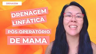 PASSO A PASSO DRENAGEM LINFÃTICA NO PÃ“SOPERATÃ“RIO DE MAMA [upl. by Akere]