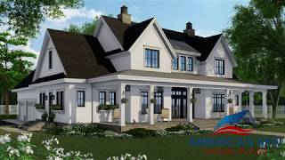 MODERN FARMHOUSE PLAN 09800316 WITH INTERIOR [upl. by Ibob996]