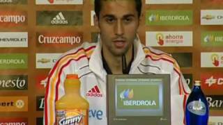 FIFA World Cup 2010  Ahead of Spain vs Switzerland David Silva talks about the favourites chances [upl. by Amitak]