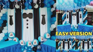 Boss Baby Christening and Birthday Decoration  Party Ideas at Home [upl. by Ztirf]