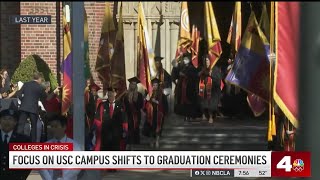 Focus on USC campus shifts to graduation ceremonies [upl. by Trah428]