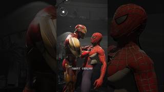 ironman puts his ironfist inside spidy 🥶 shorts mk1 ironman [upl. by Waers]